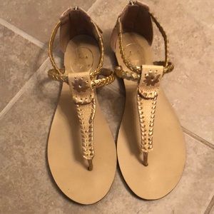 Beautiful gold jack rogers sandals!